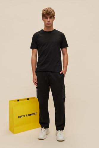 Dirty Laundry ανδρικό T-shirt μονόχρωμο Relaxed Fit - DLMT000523 Μαύρο XL